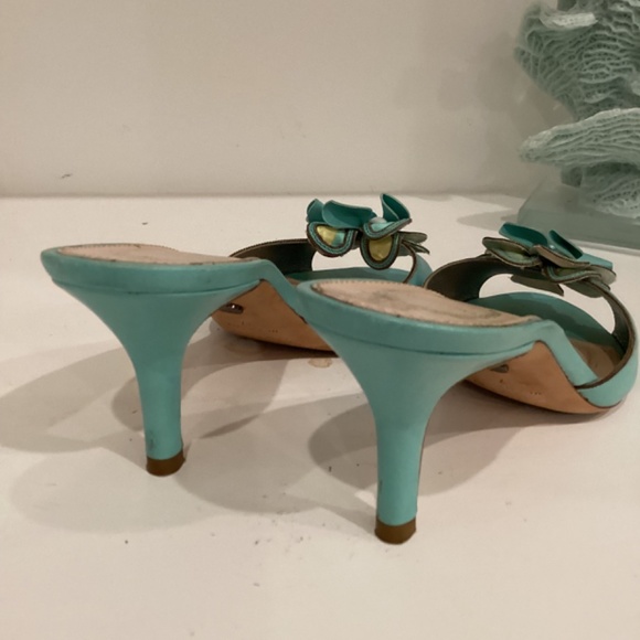 Emilio Pucci low heel floral slides GORGEOUS 37 6.5 - Picture 8 of 14